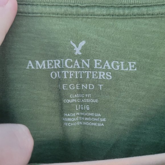 American Eagle Outfitters Legend T Top Shirt Green - Picture 5 of 7